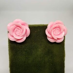 Light Pink Rose Post Stud Earrings | Cottagecore | Floral | Jewelry | Balletcore